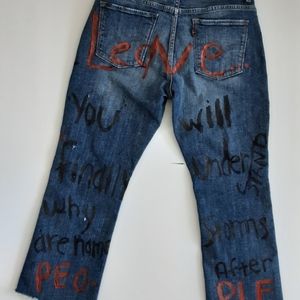 Denim Levi Jeans Custom painted